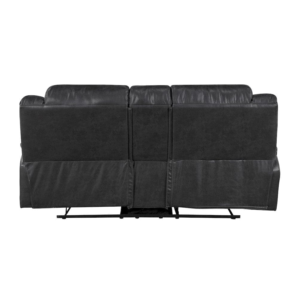 Homelegance  - Hazen Double Reclining Love Seat W/ Center Console in Black - 8538BK-2  view 5