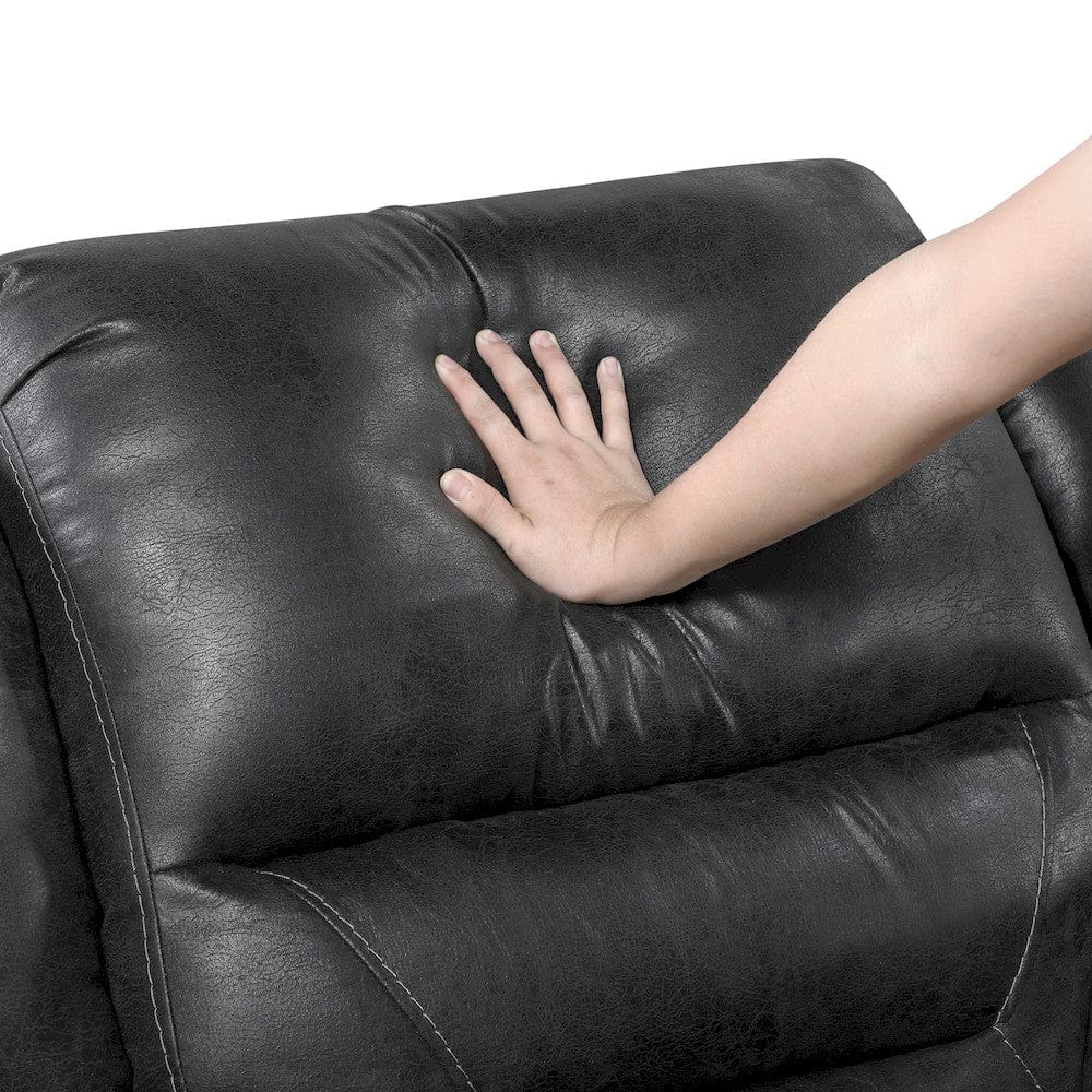 Homelegance  - Hazen Double Reclining Love Seat W/ Center Console in Black - 8538BK-2  view 6