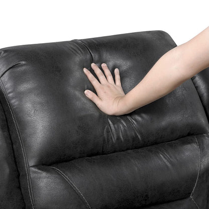 Homelegance  - Hazen Double Reclining Love Seat W/ Center Console in Black - 8538BK-2  view 6