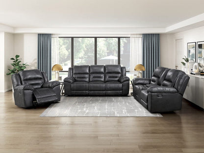 Homelegance  - Hazen Double Reclining Love Seat W/ Center Console in Black - 8538BK-2  view 9