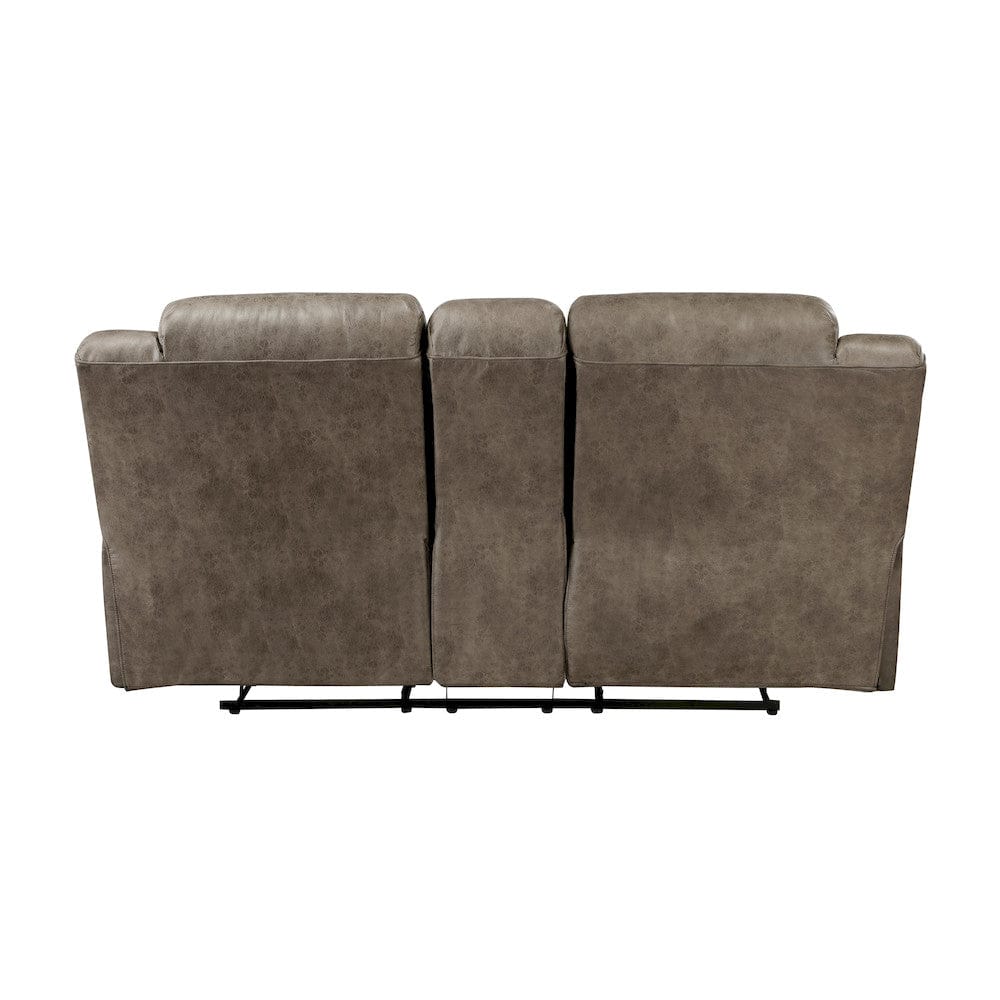 Homelegance  - Hazen Double Reclining Love Seat W/ Center Console in Brown - 8538BR-2  view 3