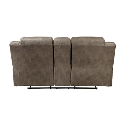Homelegance  - Hazen Double Reclining Love Seat W/ Center Console in Brown - 8538BR-2  view 3