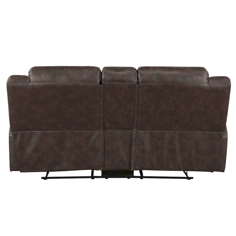 Homelegance  - Hazen Double Reclining Love Seat W/ Center Console in Dark brown - 8538DB-2  view 3