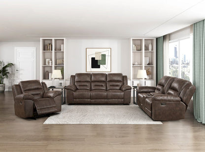Homelegance  - Hazen Double Reclining Love Seat W/ Center Console in Dark brown - 8538DB-2  view 9