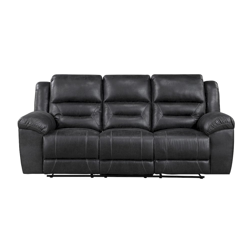 Homelegance  - Hazen Double Reclining Sofa in Black - 8538BK-3  view 1