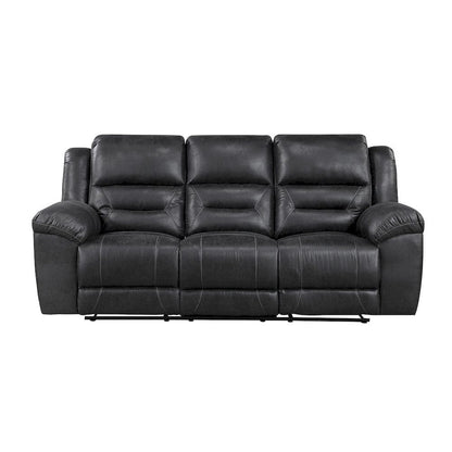 Homelegance  - Hazen Double Reclining Sofa in Black - 8538BK-3  view 1
