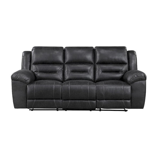 Homelegance  - Hazen Double Reclining Sofa in Black - 8538BK-3  view 1