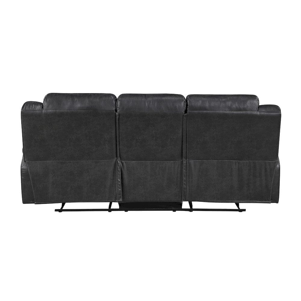 Homelegance  - Hazen Double Reclining Sofa in Black - 8538BK-3  view 3