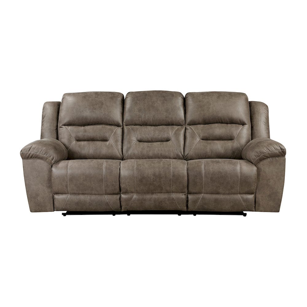 Homelegance  - Hazen Double Reclining Sofa in Brown - 8538BR-3  view 1