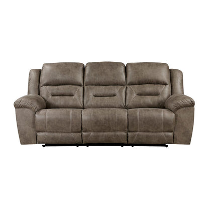 Homelegance  - Hazen Double Reclining Sofa in Brown - 8538BR-3  view 1