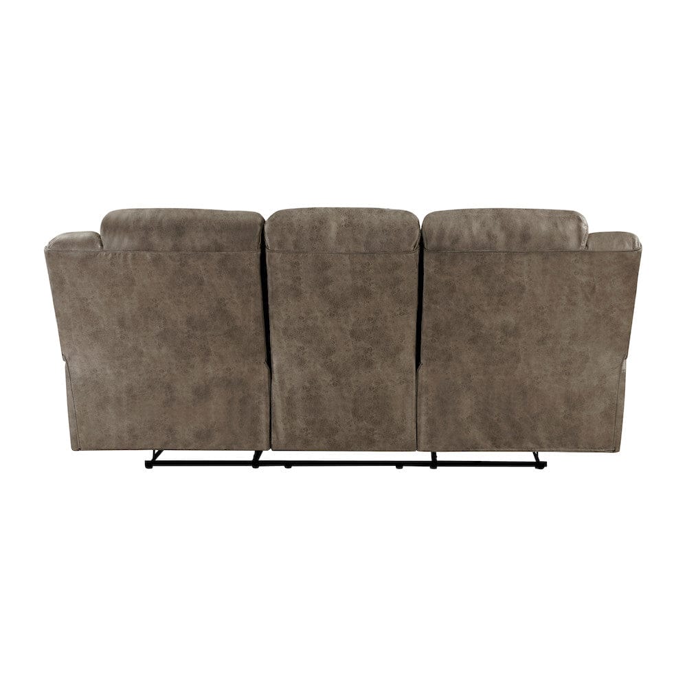 Homelegance  - Hazen Double Reclining Sofa in Brown - 8538BR-3  view 3