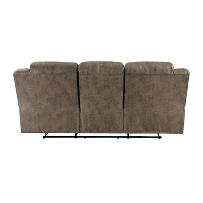 Homelegance  - Hazen Double Reclining Sofa in Brown - 8538BR-3  view 3