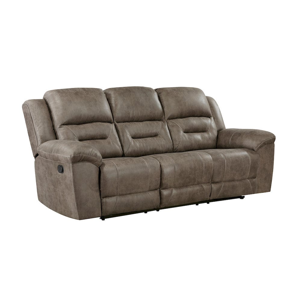 Homelegance  - Hazen Double Reclining Sofa in Brown - 8538BR-3  view 5
