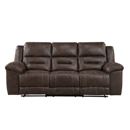 Homelegance  - Hazen Double Reclining Sofa in Dark brown - 8538DB-3  view 1
