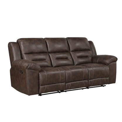 Homelegance  - Hazen Double Reclining Sofa in Dark brown - 8538DB-3  view 2
