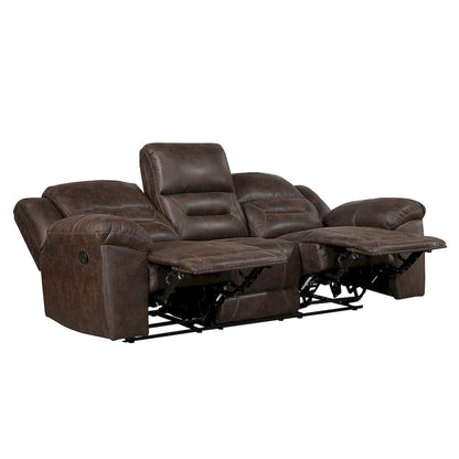 Homelegance  - Hazen Double Reclining Sofa in Dark brown - 8538DB-3  view 4