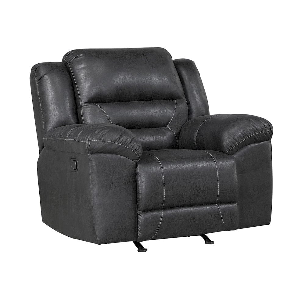 Homelegance  - Hazen Rocker Reclining Chair in Black - 8538BK-1  view 2