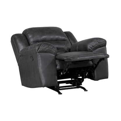 Homelegance  - Hazen Rocker Reclining Chair in Black - 8538BK-1  view 8