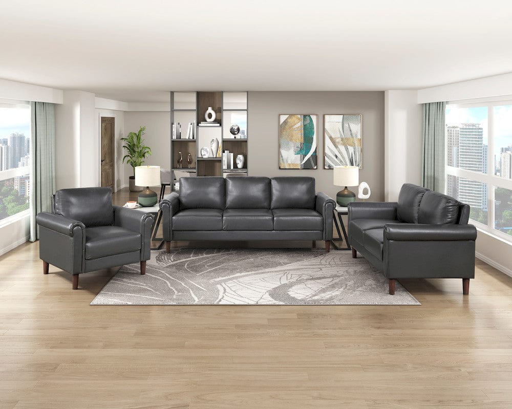 Homelegance  - Hector Sofa in Dark gray - 9690DGY-3  view 9
