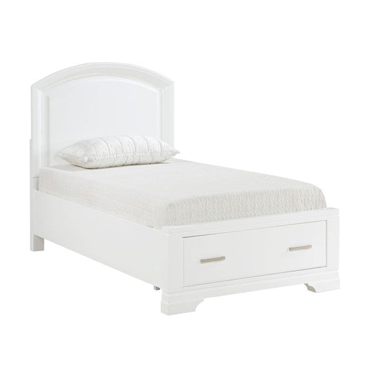 Homelegance  - Hudson Twin Platform Bed W/ Footboard Storage - 1520WHT-1x  view 1