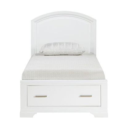 Homelegance  - Hudson Twin Platform Bed W/ Footboard Storage - 1520WHT-1x  view 3