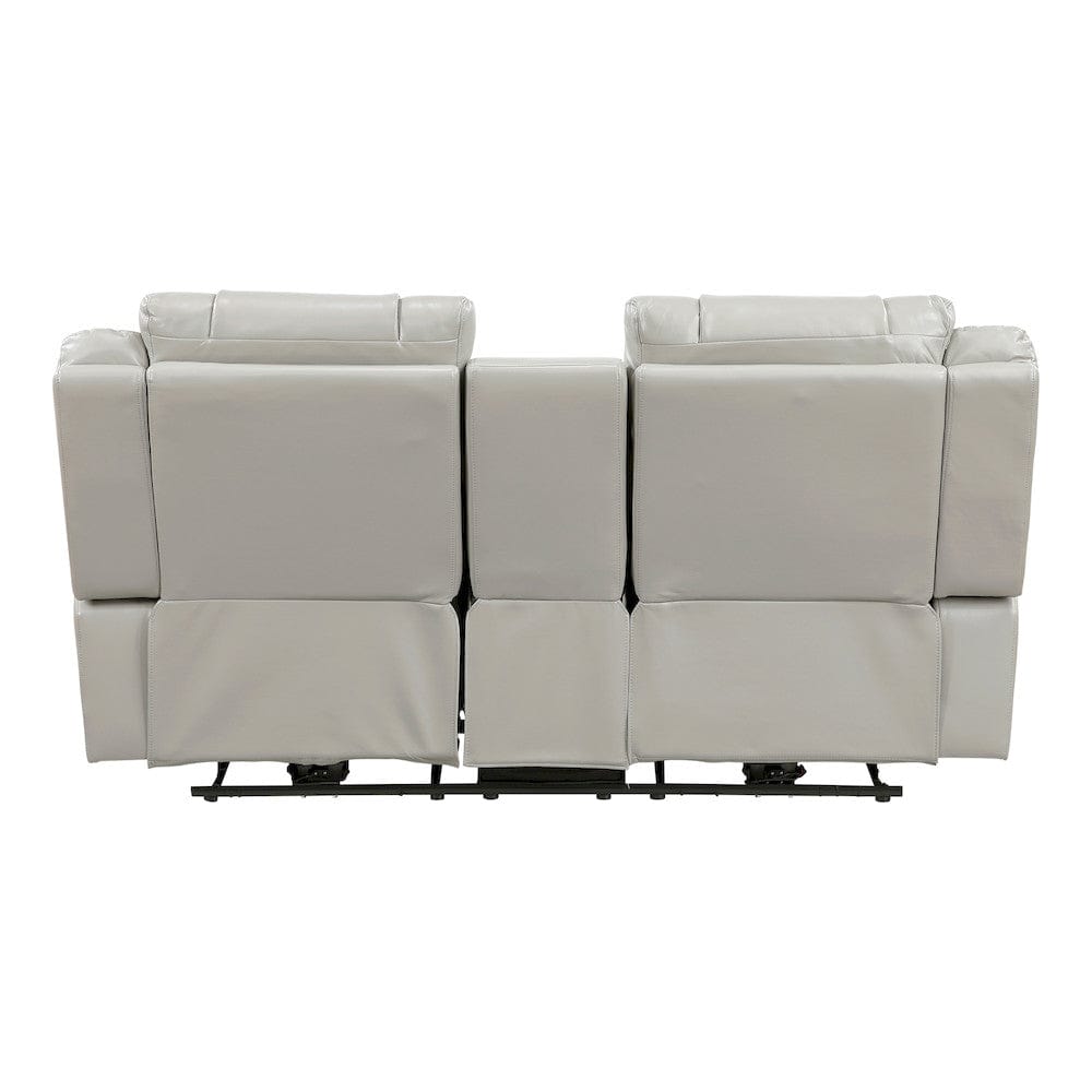 Homelegance  - Huron Power Double Reclining Love Seat W/ Center Console, Wireless Speakers, LED and Charging Ports in Gray - 8457GRY-2PW  view 4
