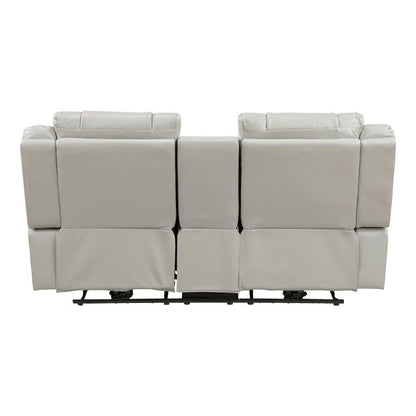 Homelegance  - Huron Power Double Reclining Love Seat W/ Center Console, Wireless Speakers, LED and Charging Ports in Gray - 8457GRY-2PW  view 4