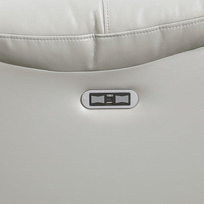 Homelegance  - Huron Power Double Reclining Sofa W/ Center Drop-Down Cup Holders, Wireless Charger, Magazine Bag, LED and Charging Ports in Gray - 8457GRY-3PW  view 9