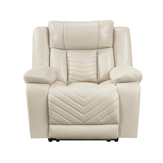 Homelegance  - Huron Power Reclining Chair W/ LED and Charging Ports in Beige - 8457BEG-1PW  view 1