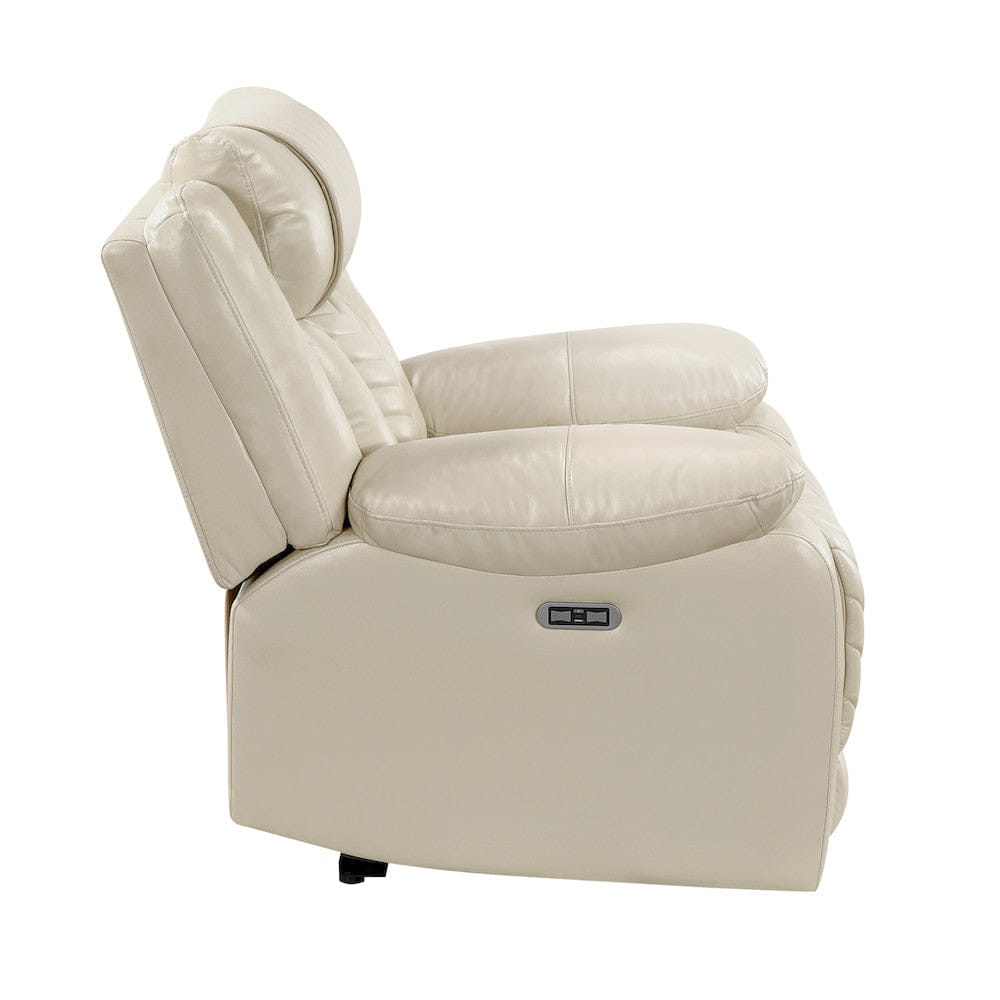 Homelegance  - Huron Power Reclining Chair W/ LED and Charging Ports in Beige - 8457BEG-1PW  view 3