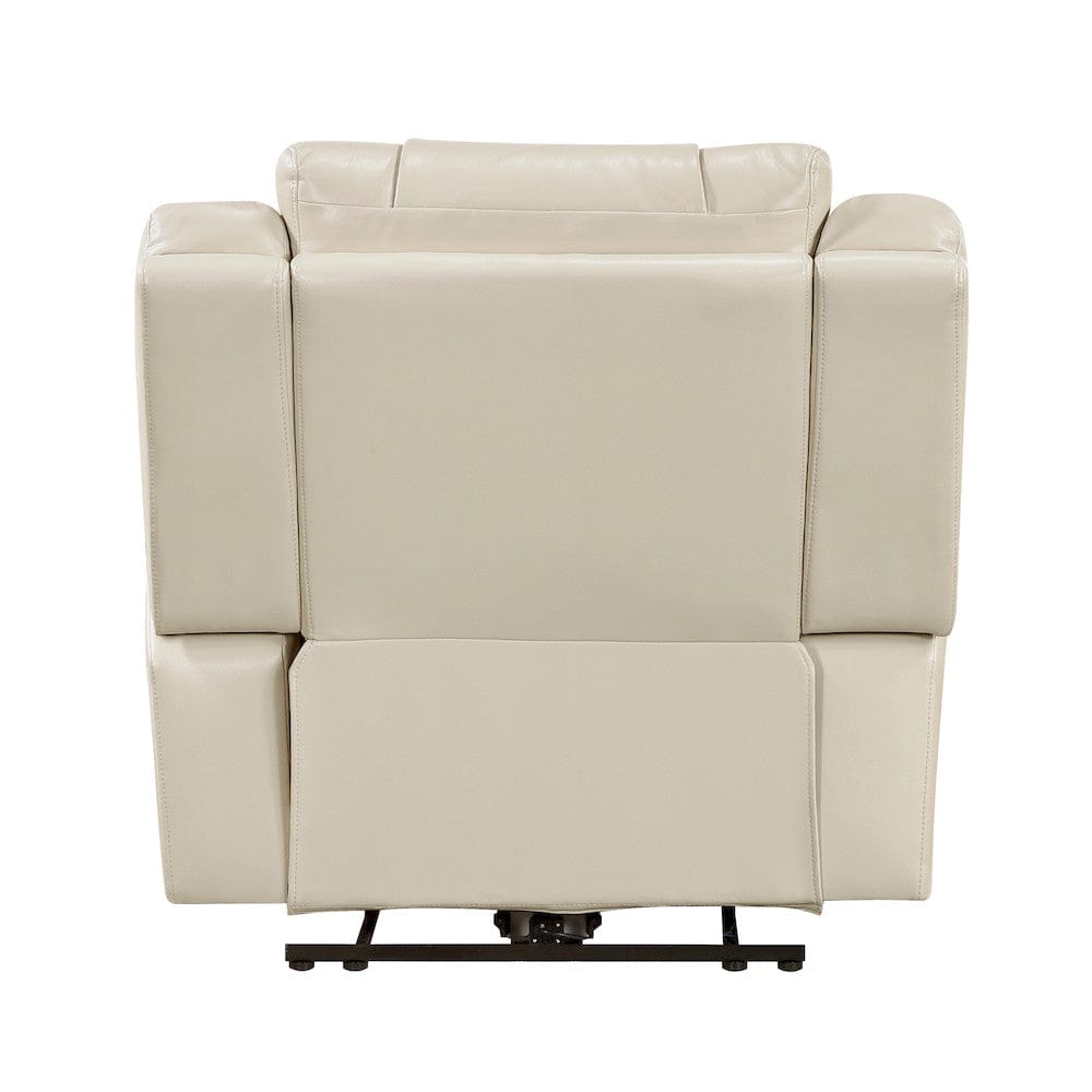 Homelegance  - Huron Power Reclining Chair W/ LED and Charging Ports in Beige - 8457BEG-1PW  view 4