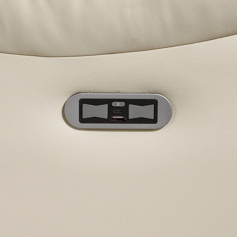 Homelegance  - Huron Power Reclining Chair W/ LED and Charging Ports in Beige - 8457BEG-1PW  view 6
