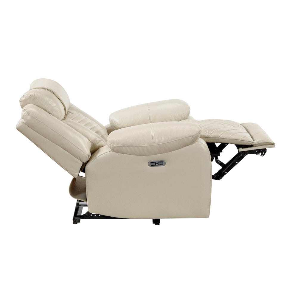 Homelegance  - Huron Power Reclining Chair W/ LED and Charging Ports in Beige - 8457BEG-1PW  view 12