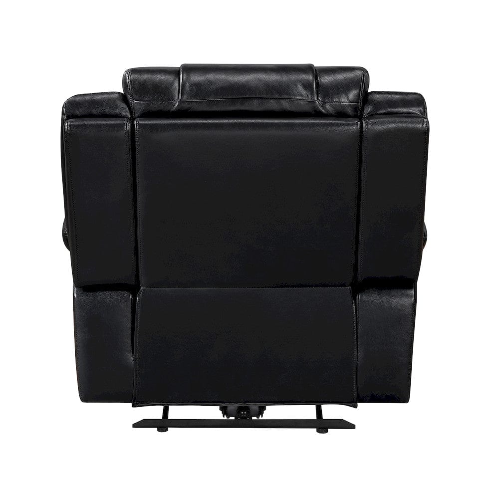 Homelegance  - Huron Power Reclining Chair W/ LED and Charging Ports in Black - 8457BLK-1PW  view 9