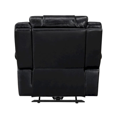 Homelegance  - Huron Power Reclining Chair W/ LED and Charging Ports in Black - 8457BLK-1PW  view 9