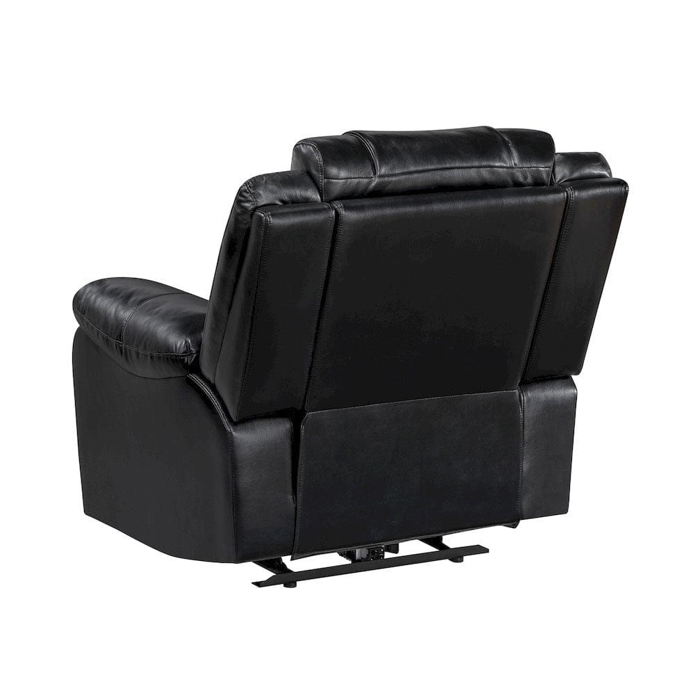 Homelegance  - Huron Power Reclining Chair W/ LED and Charging Ports in Black - 8457BLK-1PW  view 11