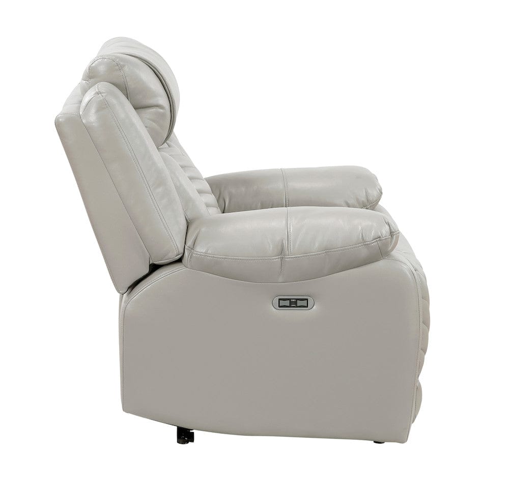 Homelegance  - Huron Power Reclining Chair W/ LED and Charging Ports in Gray - 8457GRY-1PW  view 4