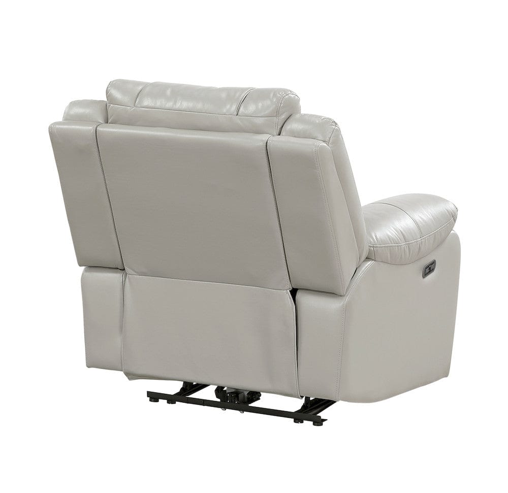 Homelegance  - Huron Power Reclining Chair W/ LED and Charging Ports in Gray - 8457GRY-1PW  view 5