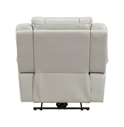 Homelegance  - Huron Power Reclining Chair W/ LED and Charging Ports in Gray - 8457GRY-1PW  view 7