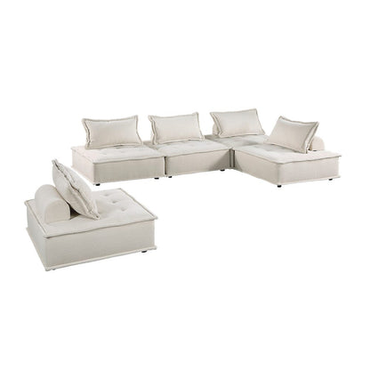 Homelegance  - Inman 5-Piece Modular Sectional in Beige - 9237BEx5SC  view 1