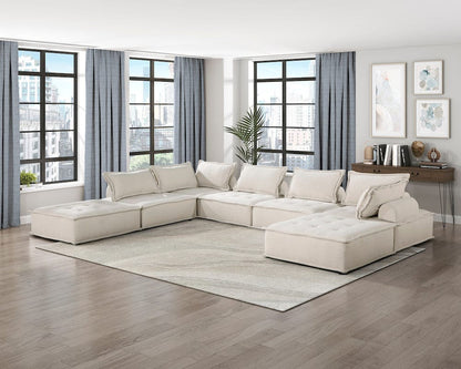 Homelegance  - Inman 7-Piece Modular Sectional in Beige - 9237BEx7SC  view 8