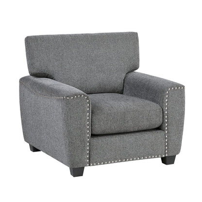 Homelegance  - Isabel Chair in Dark gray - 9538DGY-1  view 2