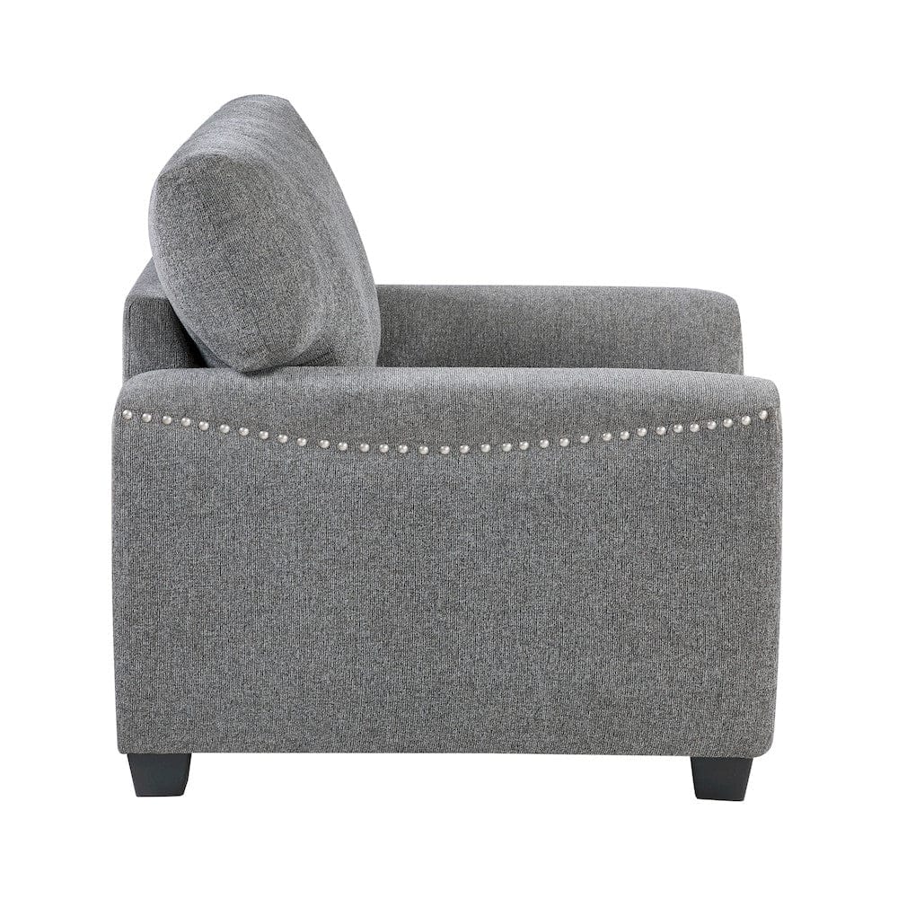 Homelegance  - Isabel Chair in Dark gray - 9538DGY-1  view 3