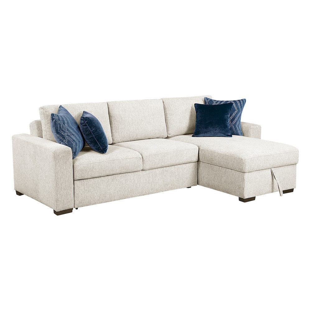 Homelegance  - Isla 2-Piece Sectional W/ Convertible and Reversible Chaise, Hidden Storage, Click Motion Back in Beige - 8548BEx3VC2AA  view 6