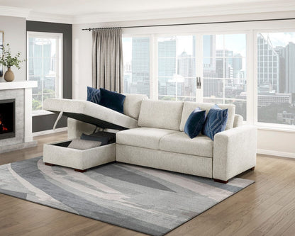 Homelegance  - Isla 2-Piece Sectional W/ Convertible and Reversible Chaise, Hidden Storage, Click Motion Back in Beige - 8548BEx3VC2AA  view 8