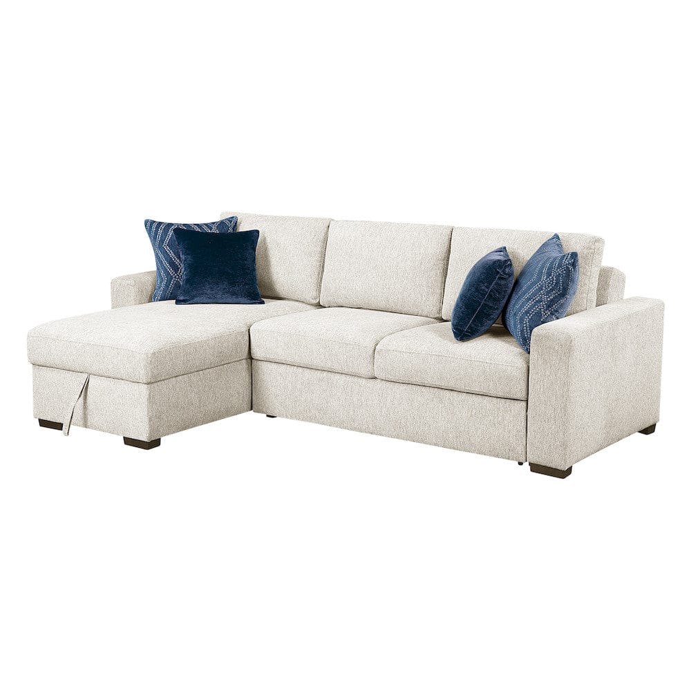 Homelegance  - Isla 2-Piece Sectional W/ Convertible and Reversible Chaise, Hidden Storage, Click Motion Back in Beige - 8548BEx3VC2AA  view 9