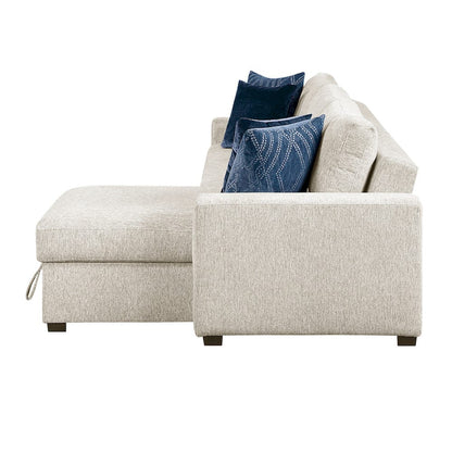 Homelegance  - Isla 2-Piece Sectional W/ Convertible and Reversible Chaise, Hidden Storage, Click Motion Back in Beige - 8548BEx3VC2AA  view 11