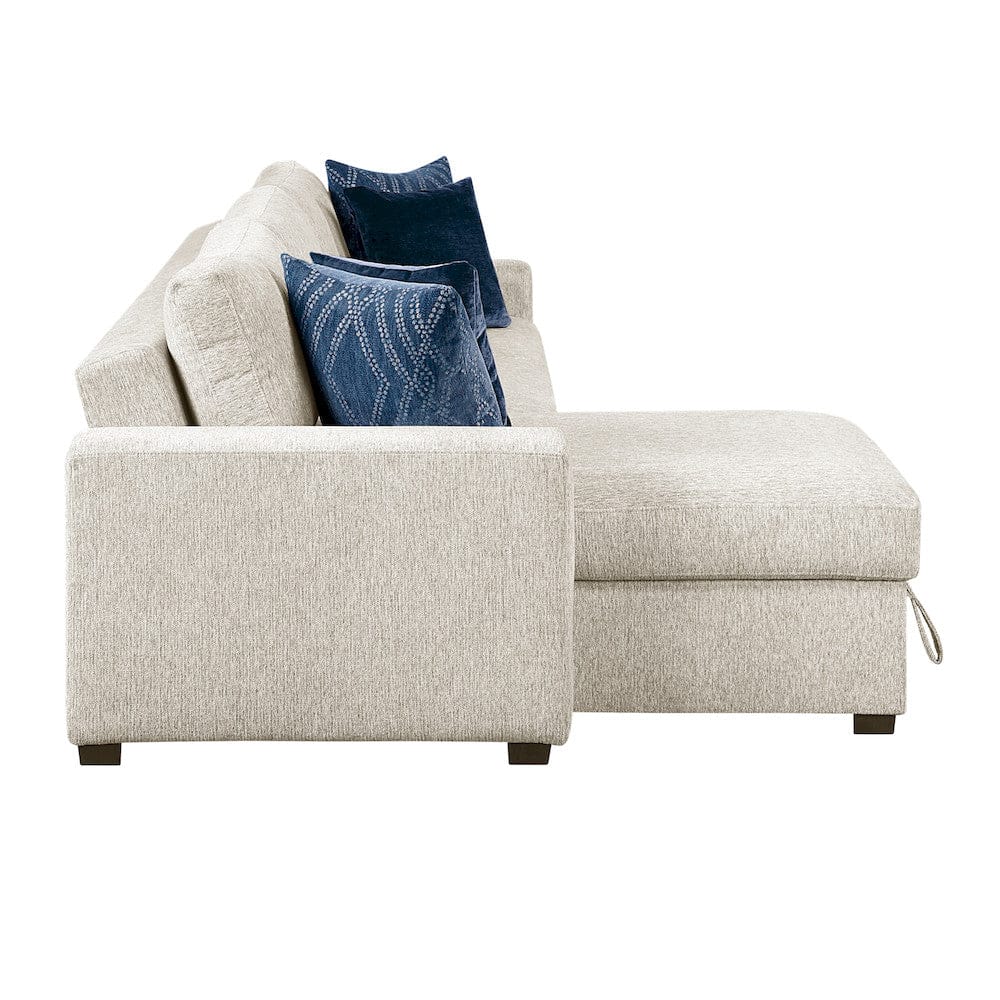 Homelegance  - Isla 2-Piece Sectional W/ Convertible and Reversible Chaise, Hidden Storage, Click Motion Back in Beige - 8548BEx3VC2AA  view 12