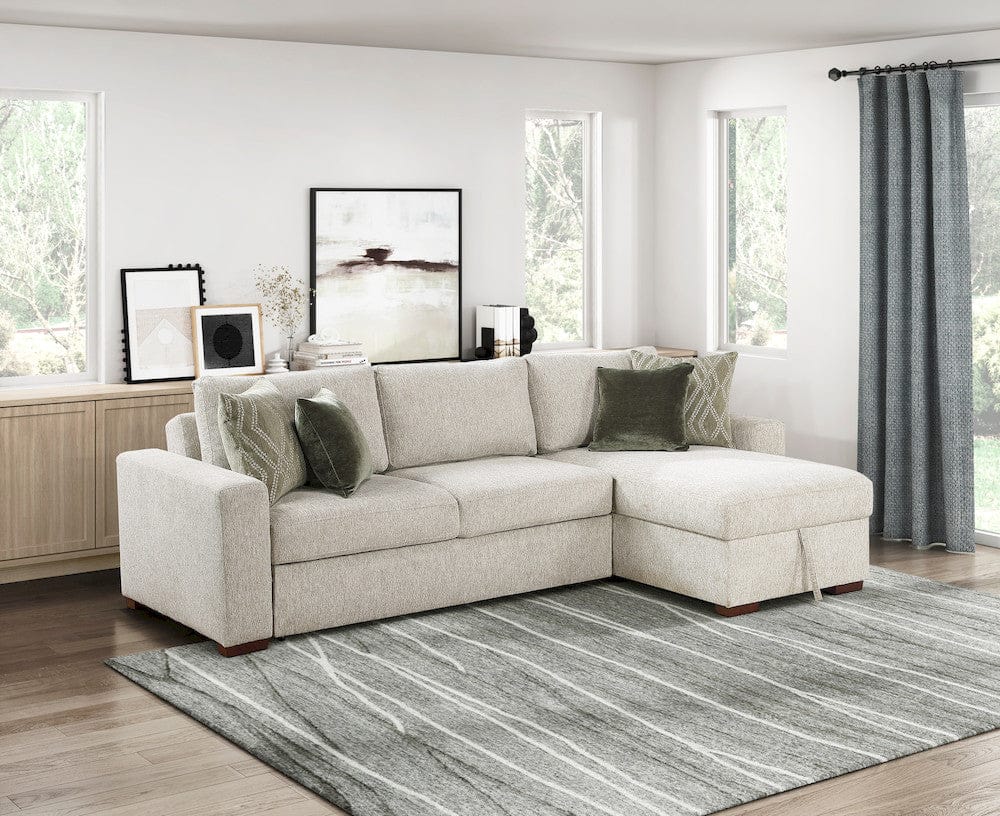 Homelegance  - Isla 2-Piece Sectional W/ Convertible and Reversible Chaise, Hidden Storage, Click Motion Back in Sage Sand - 8548x3VC2AA  view 7