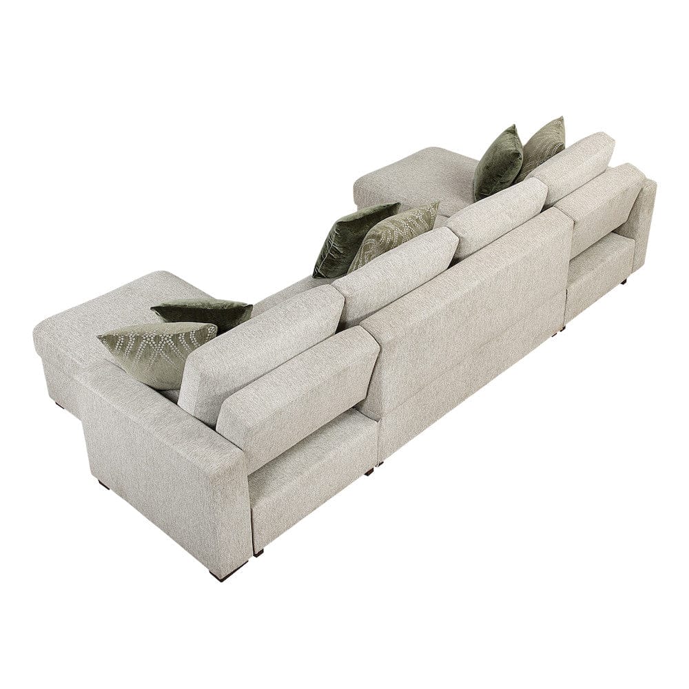 Homelegance  - Isla 3-Piece Sectional W/ Convertible and Reversible Chaise, Hidden Storage, Click Motion Back in Sage Sand - 8548x42VC2AA  view 6